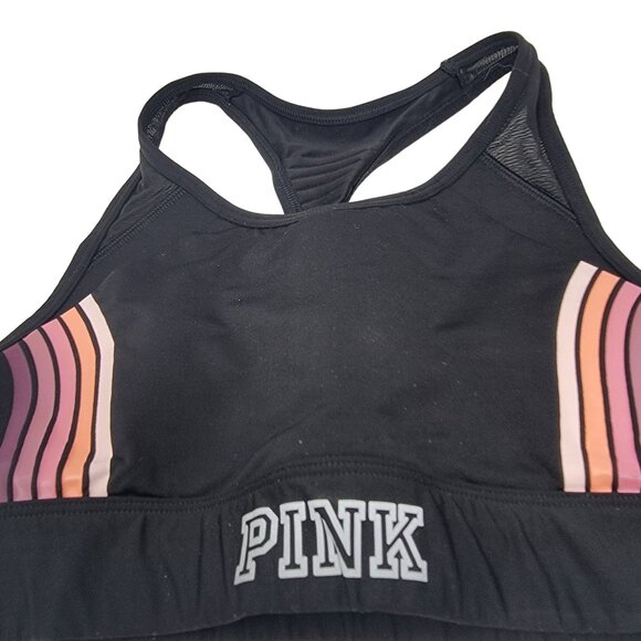 Pink Victoria Secret Ultimate Sports Bra Set of 2 Size Small Black Multicolor - Picture 4 of 6